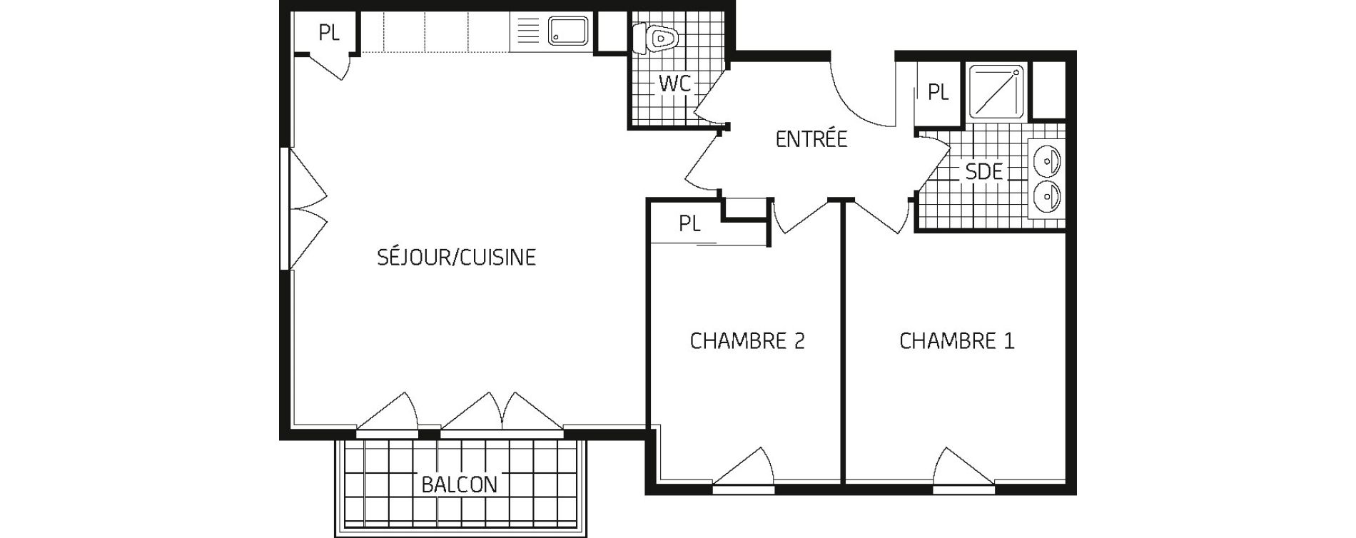 Appartement T3 de 61,45 m2 &agrave; Ouistreham Centre