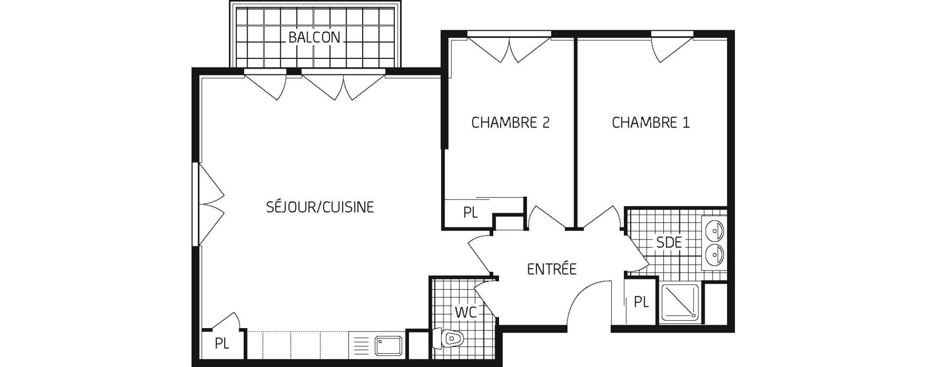 Appartement T3 de 61,45 m2 &agrave; Ouistreham Centre