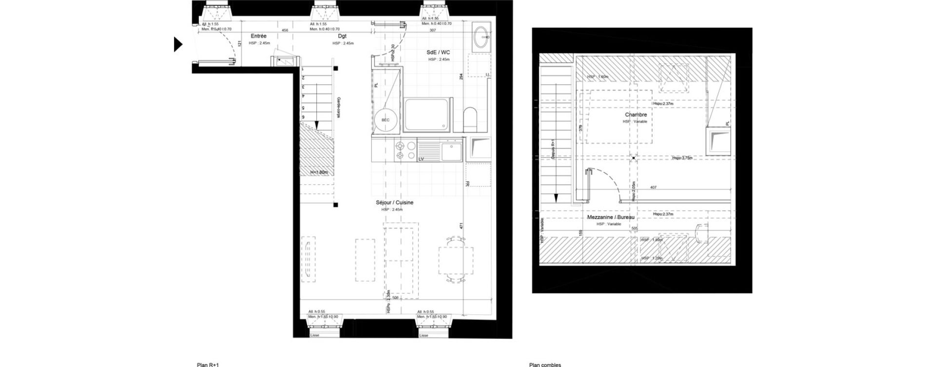 Duplex T2 de 55,00 m2 &agrave; Sommervieu Centre