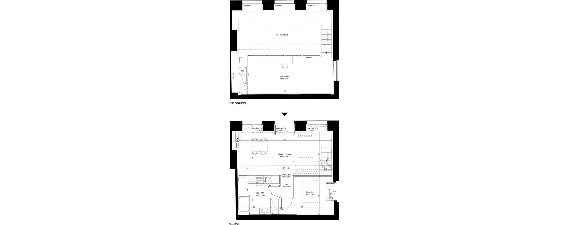 Duplex T2 de 63,60 m2 &agrave; Sommervieu Centre