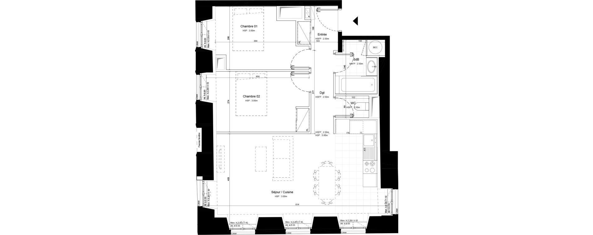 Appartement T3 de 62,10 m2 &agrave; Sommervieu Centre