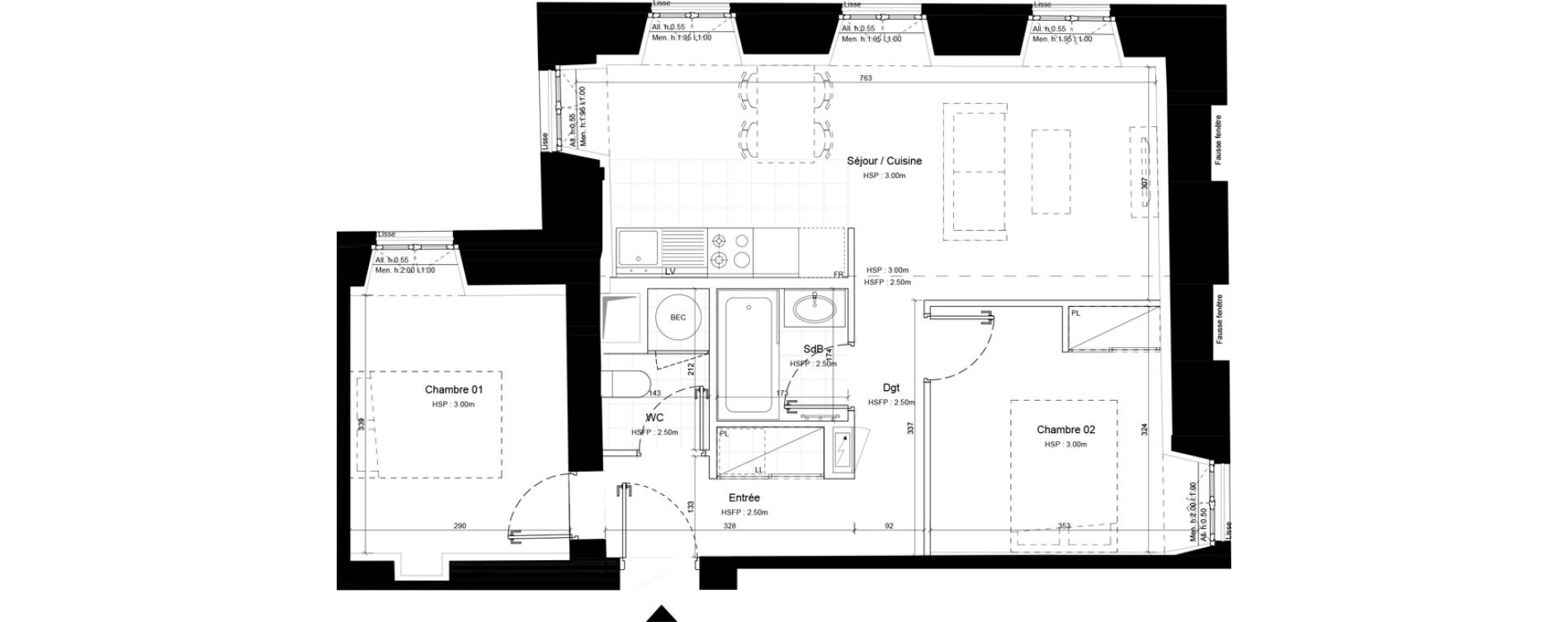 Appartement T3 de 54,40 m2 &agrave; Sommervieu Centre