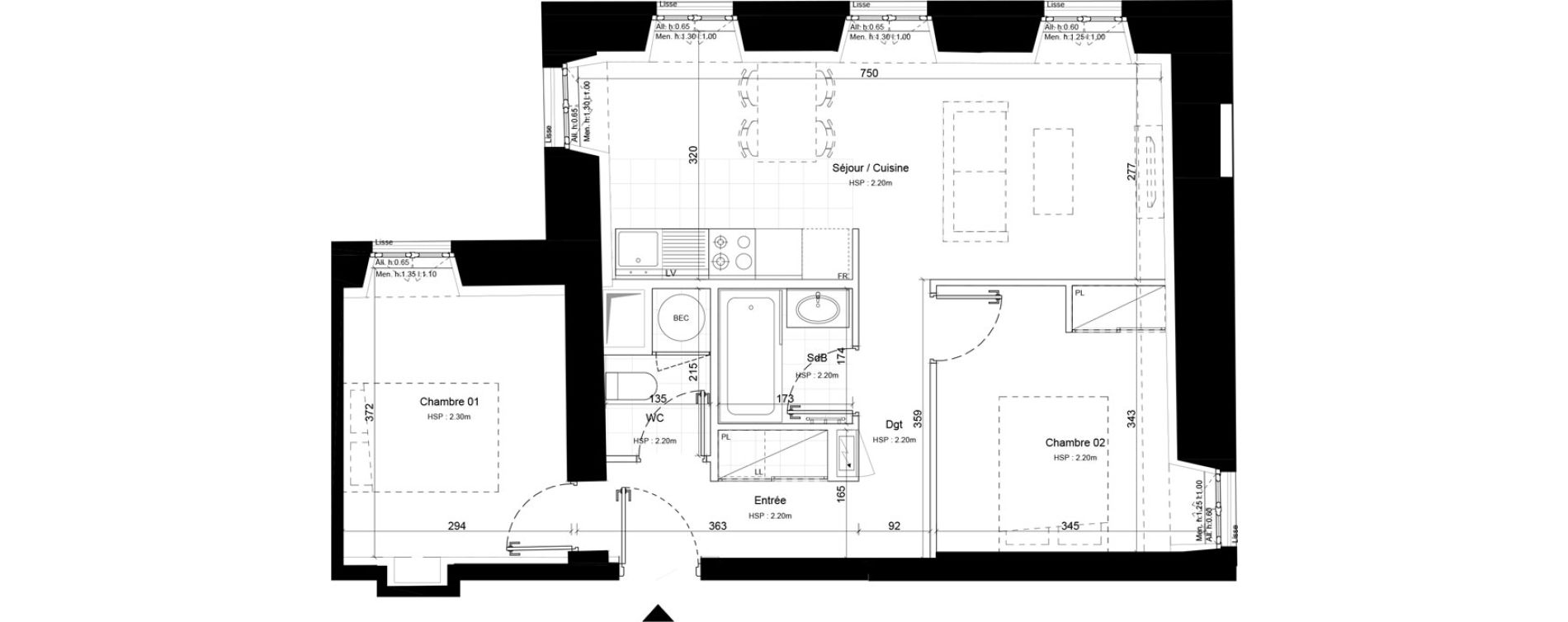 Appartement T3 de 52,90 m2 &agrave; Sommervieu Centre