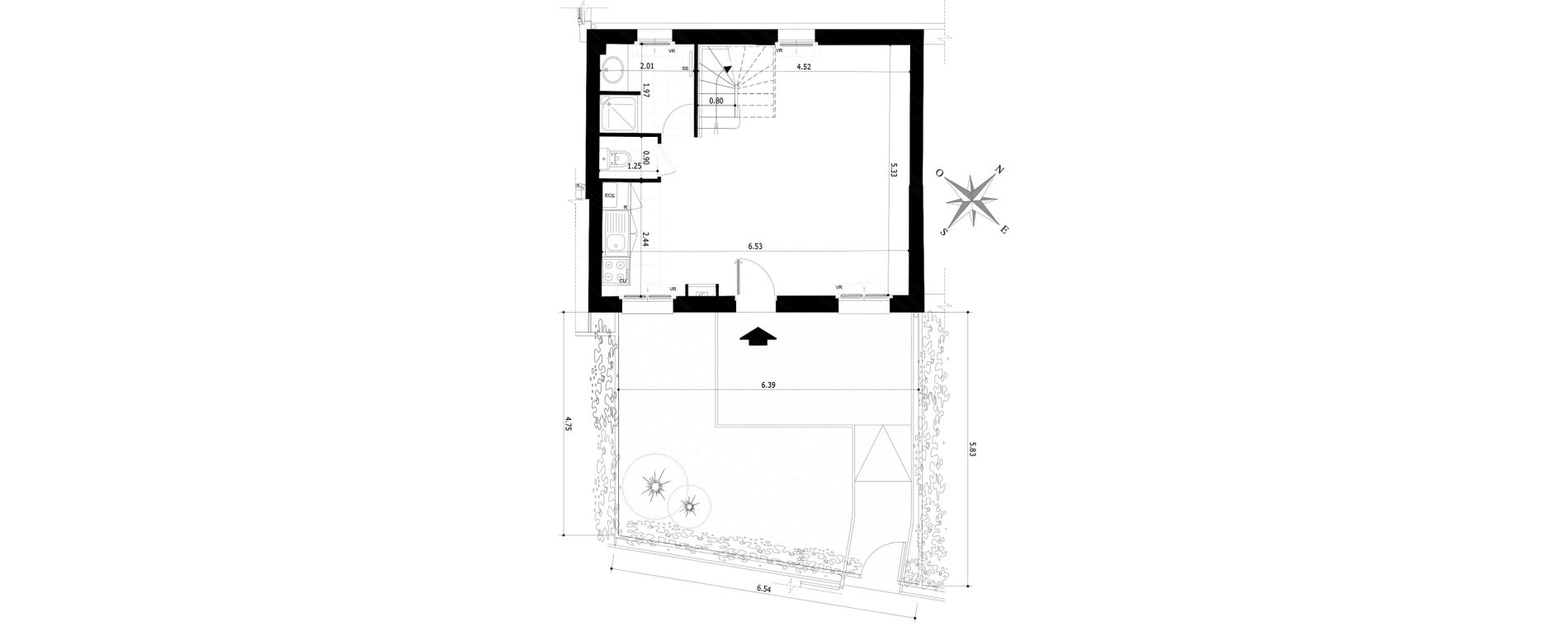 Duplex T3 de 52,68 m2 &agrave; Touques Centre