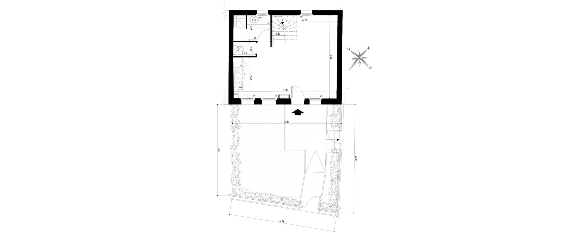 Duplex T3 de 57,03 m2 &agrave; Touques Centre
