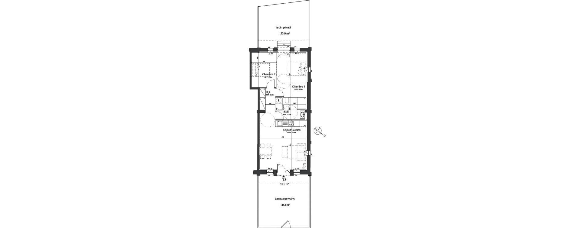 Appartement T3 de 61,50 m2 &agrave; Trouville-Sur-Mer Centre
