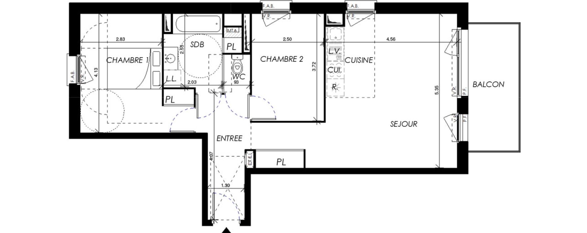 Appartement T3 de 64,23 m2 &agrave; Villers-Bocage Centre