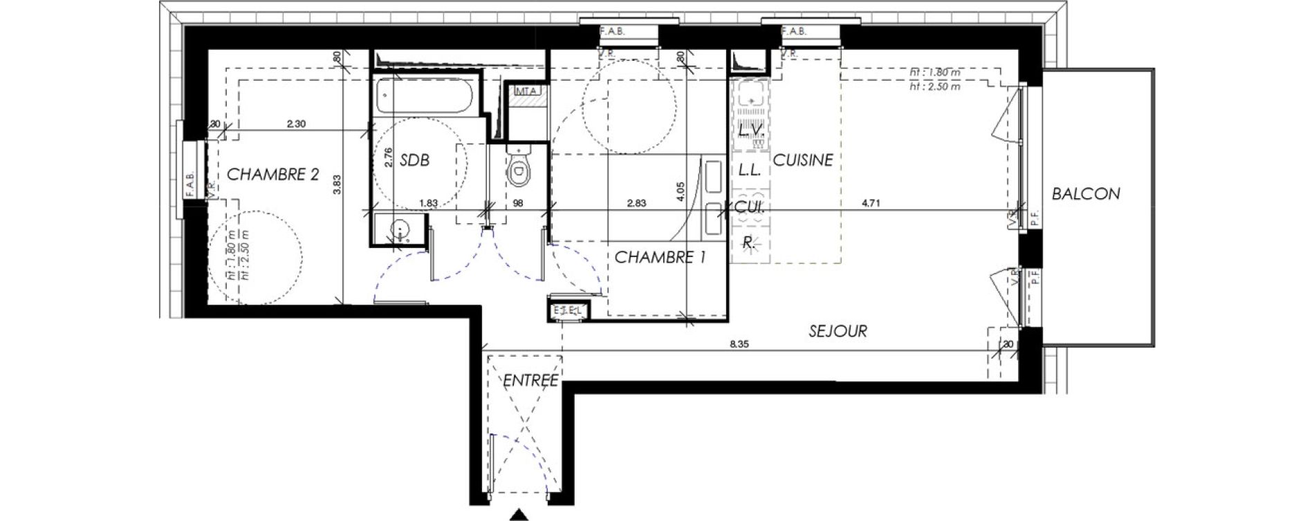 Appartement T3 de 58,78 m2 &agrave; Villers-Bocage Centre