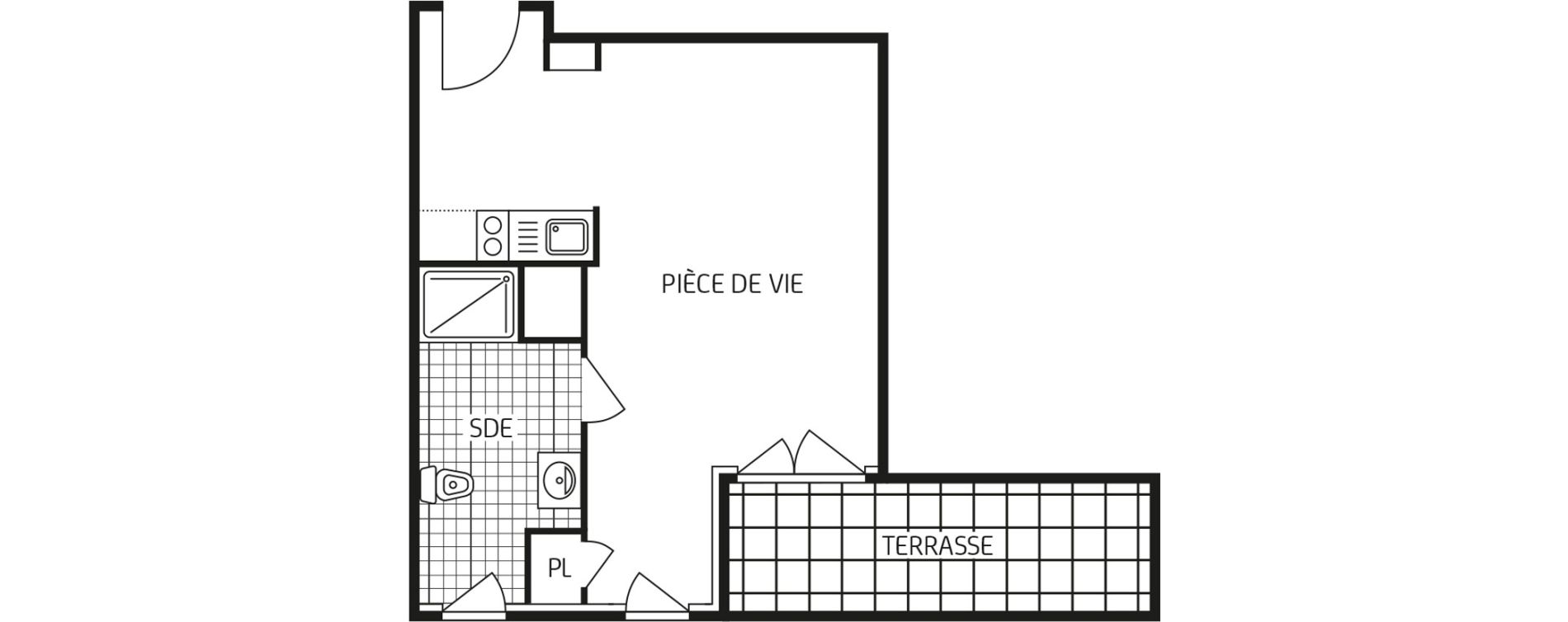 Appartement T1 bis de 30,94 m2 &agrave; Gaillon Centre