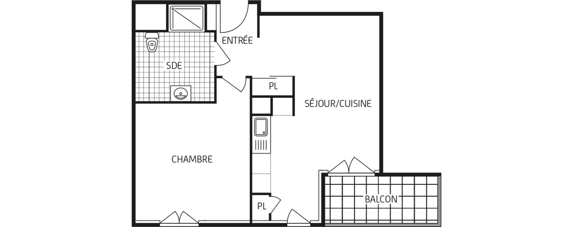 Appartement T2 de 46,25 m2 &agrave; Gaillon Centre