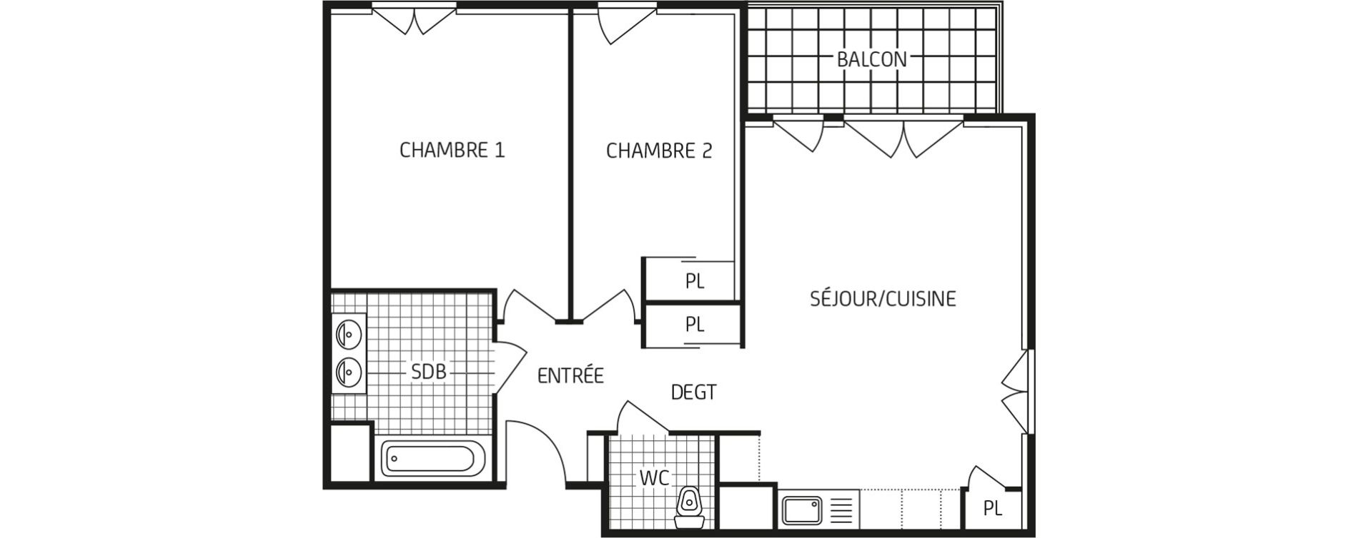 Appartement T3 de 63,01 m2 &agrave; Gaillon Centre
