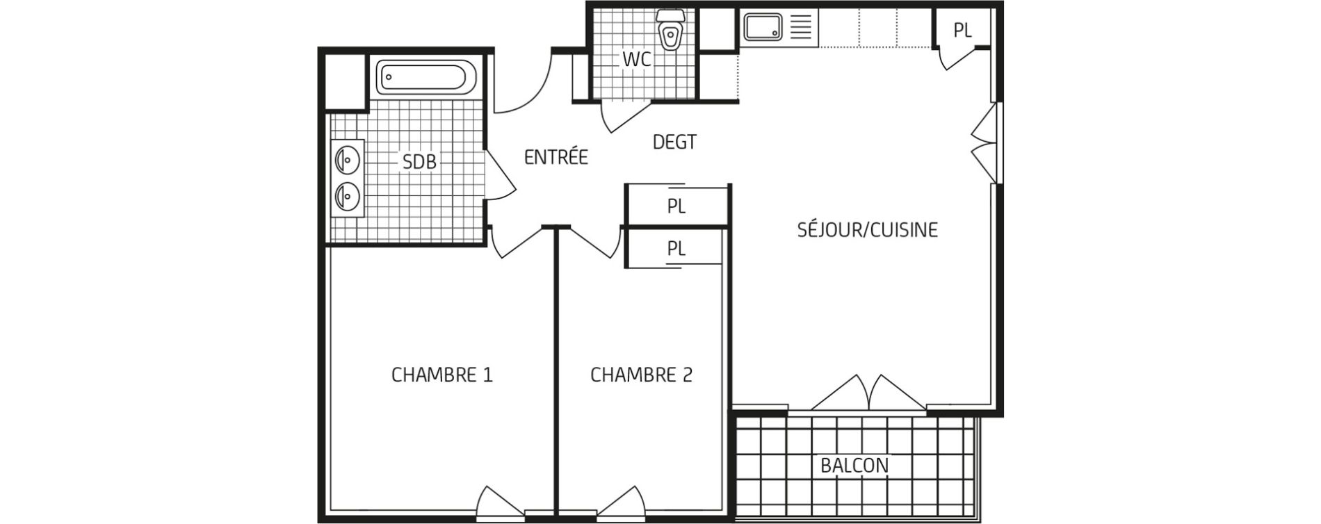 Appartement T3 de 63,31 m2 &agrave; Gaillon Centre