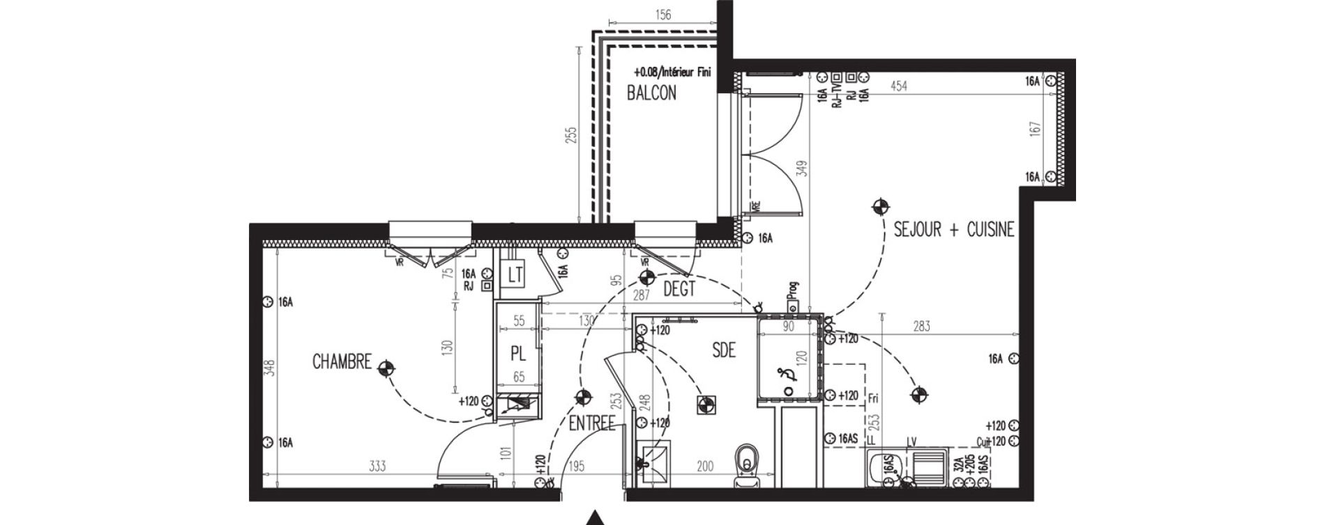 Appartement T2 de 47,28 m2 &agrave; Gaillon Centre