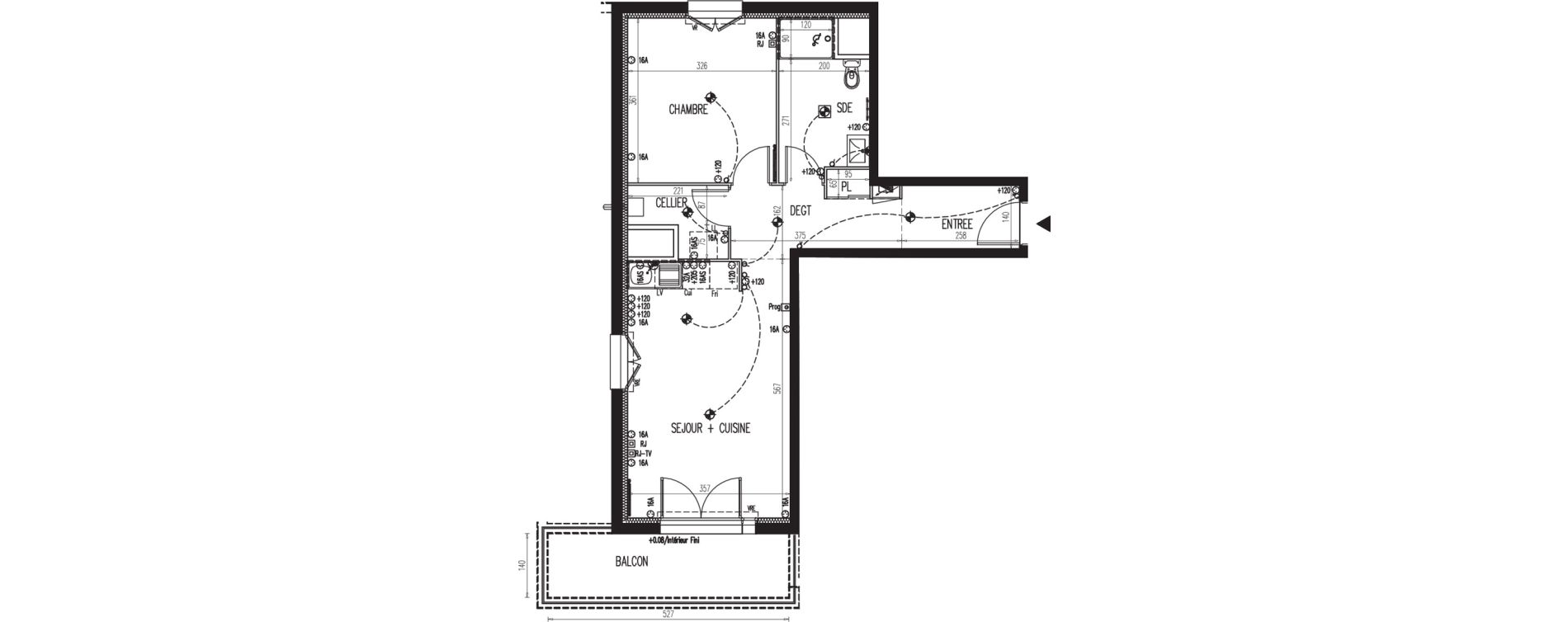 Appartement T2 de 50,01 m2 &agrave; Gaillon Centre