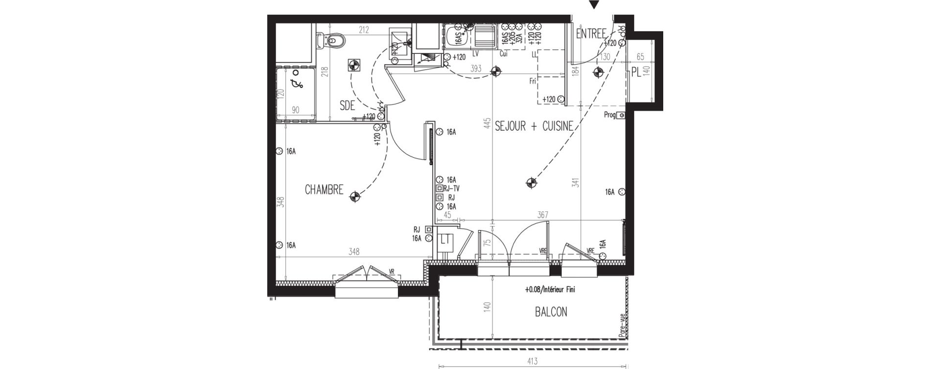 Appartement T2 de 40,93 m2 &agrave; Gaillon Centre