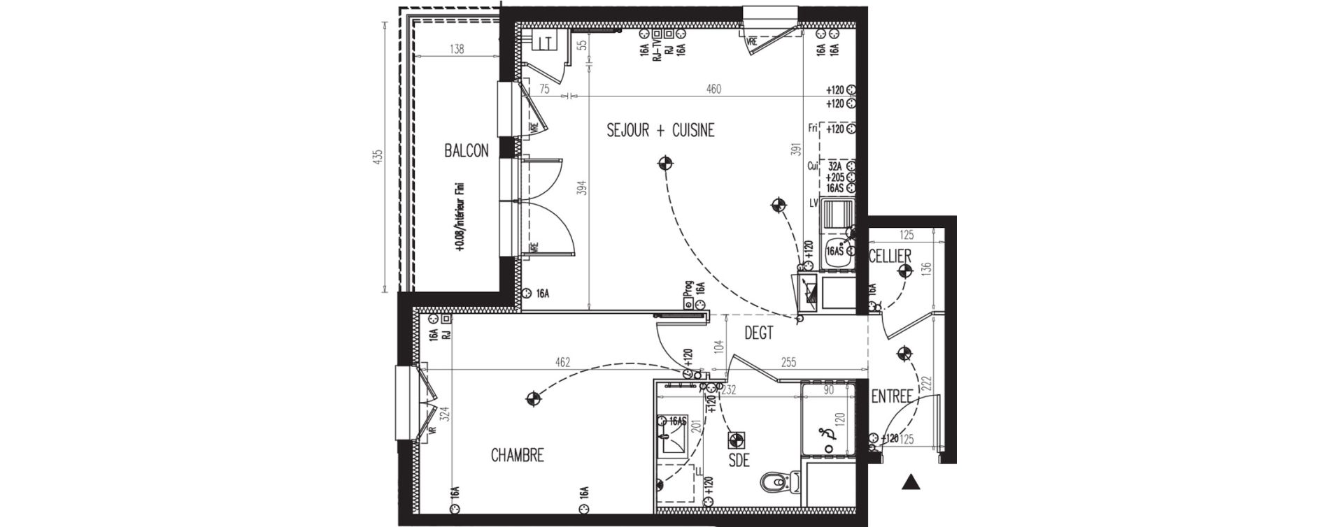 Appartement T2 de 50,18 m2 &agrave; Gaillon Centre