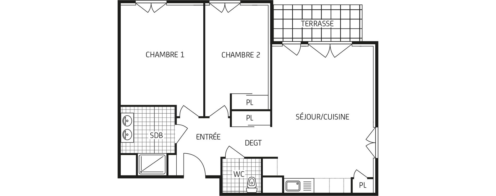 Appartement T3 de 62,95 m2 &agrave; Gaillon Centre
