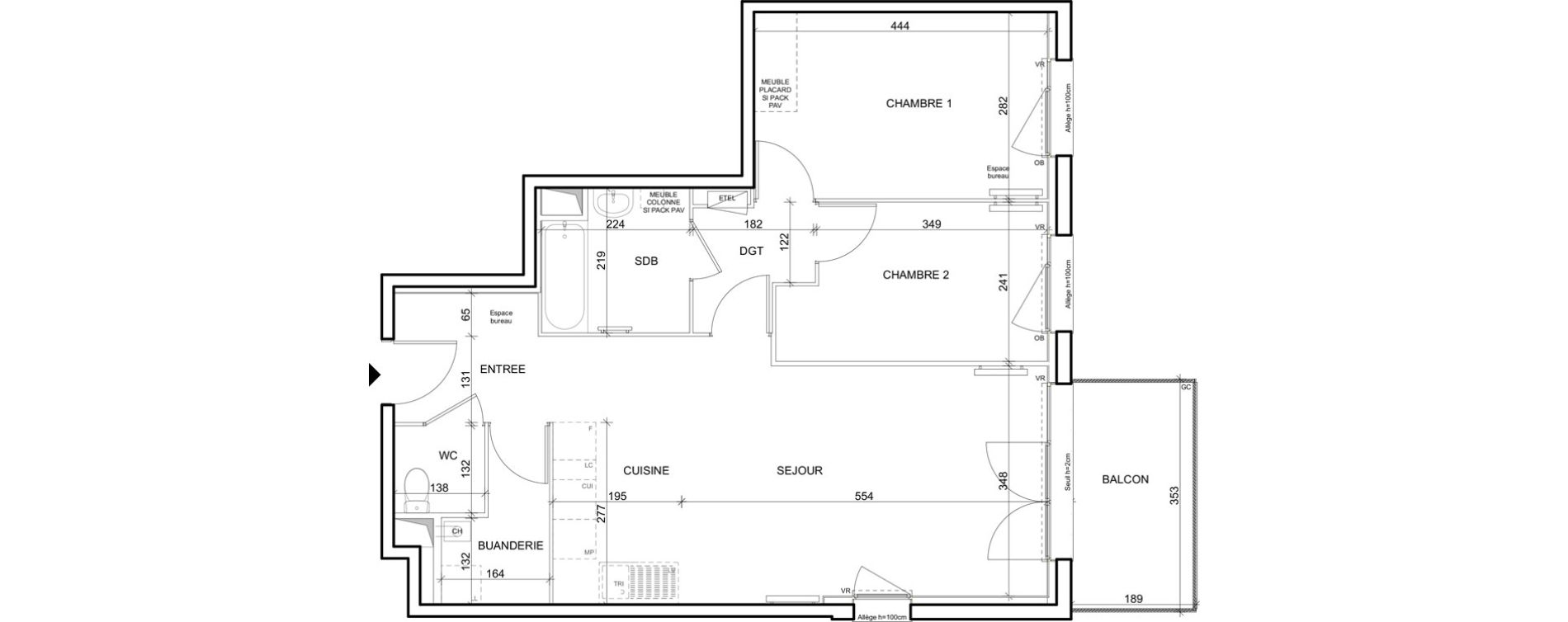 Appartement T3 de 67,25 m2 &agrave; Louviers Centre