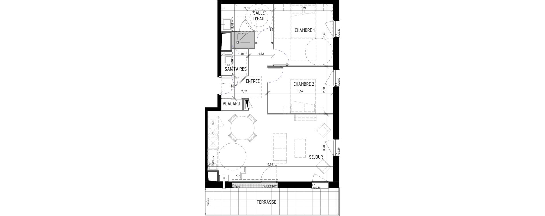 Appartement T3 de 60,55 m2 &agrave; Val-De-Reuil Centre