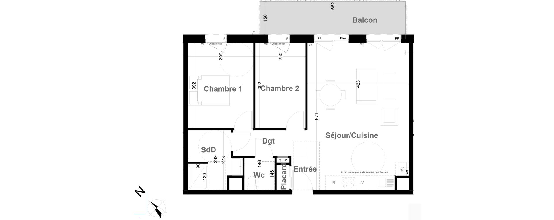 Appartement T3 de 65,02 m2 &agrave; Vernon Fieschi