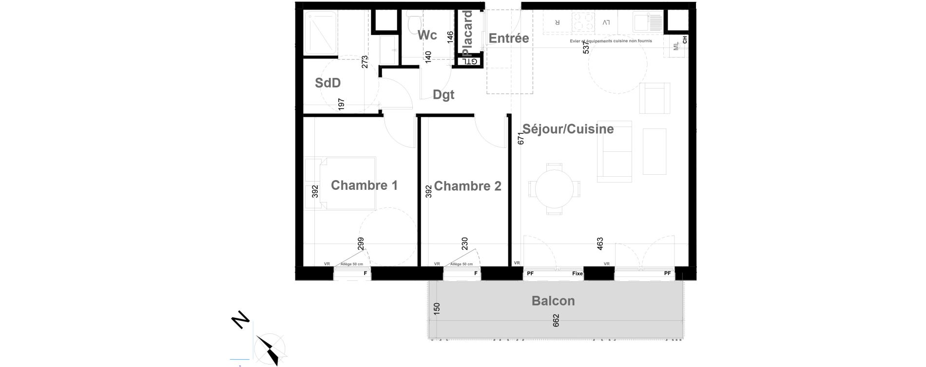 Appartement T3 de 65,02 m2 &agrave; Vernon Fieschi