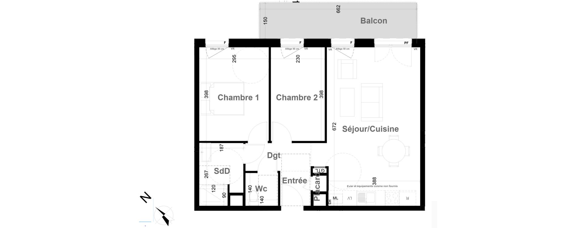 Appartement T3 de 60,31 m2 &agrave; Vernon Fieschi