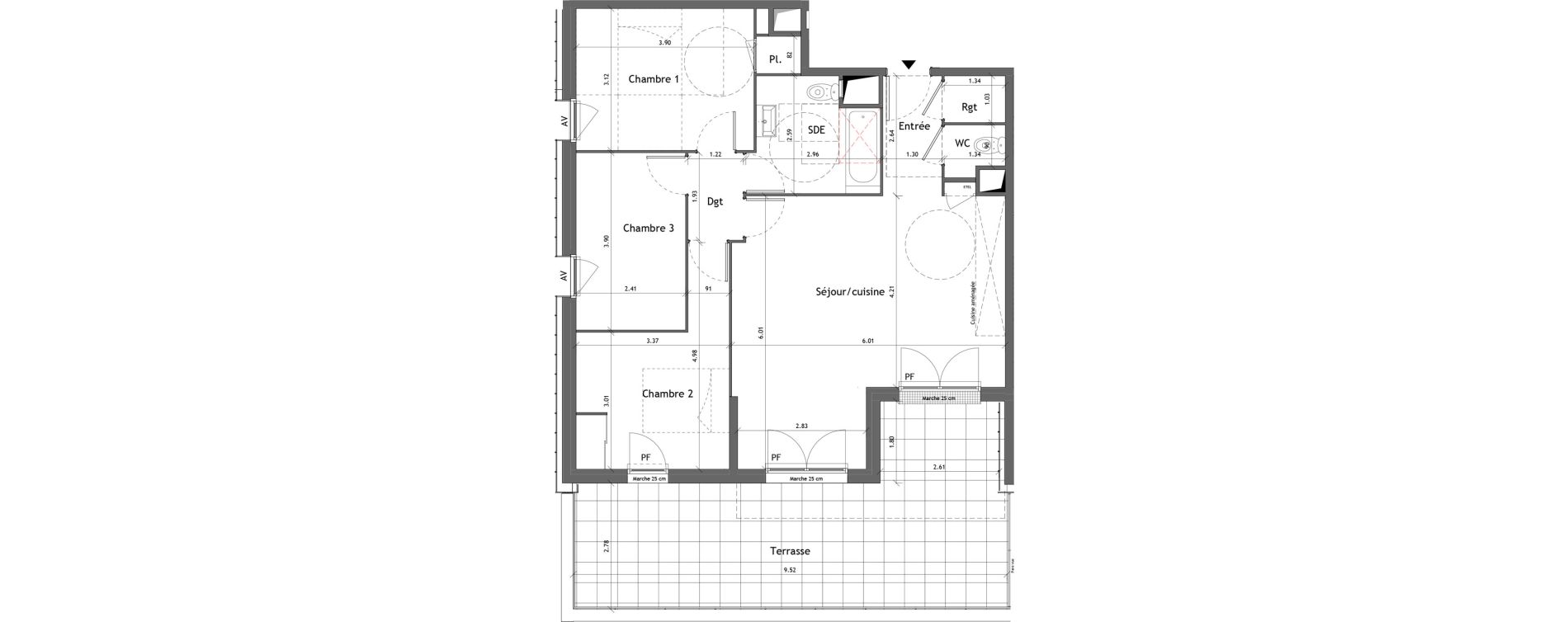 Appartement T4 de 79,53 m2 &agrave; Vernon Centre
