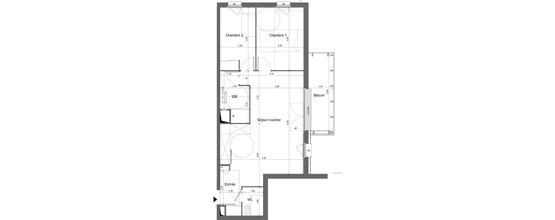 Appartement T3 de 63,88 m2 &agrave; Vernon Centre