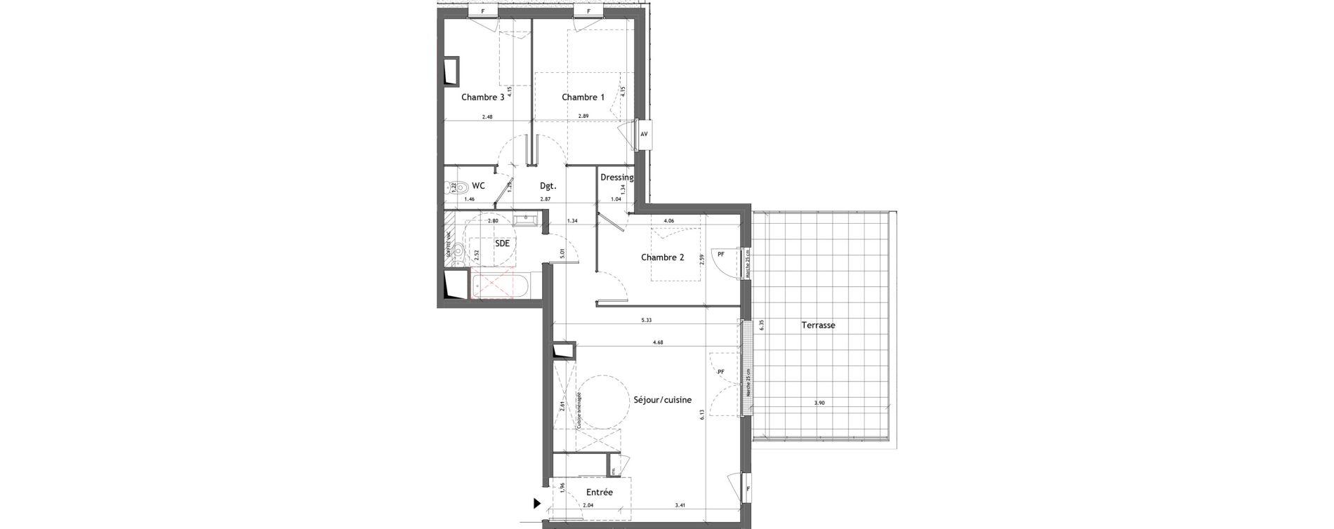 Appartement T4 de 81,02 m2 &agrave; Vernon Centre