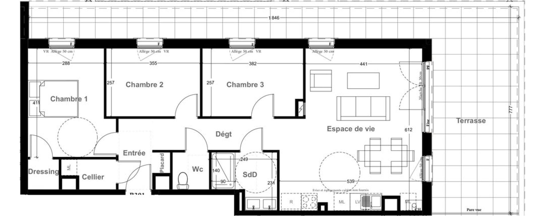 Appartement T4 de 80,65 m2 &agrave; Vernon Centre