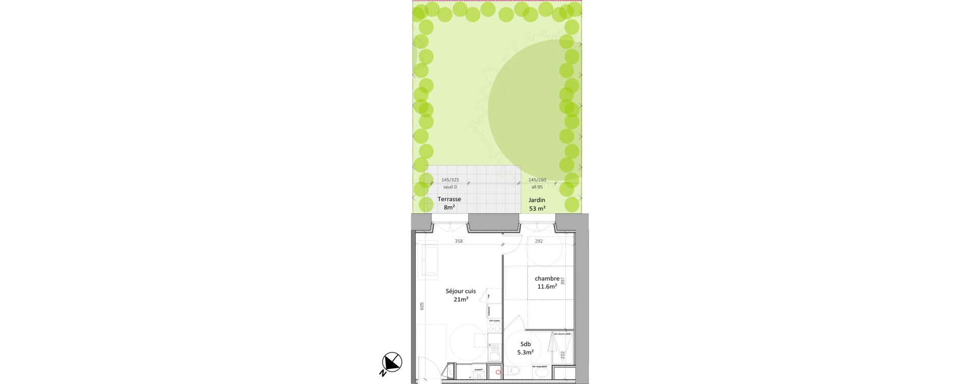 Appartement T2 de 37,90 m2 &agrave; Vernon Centre