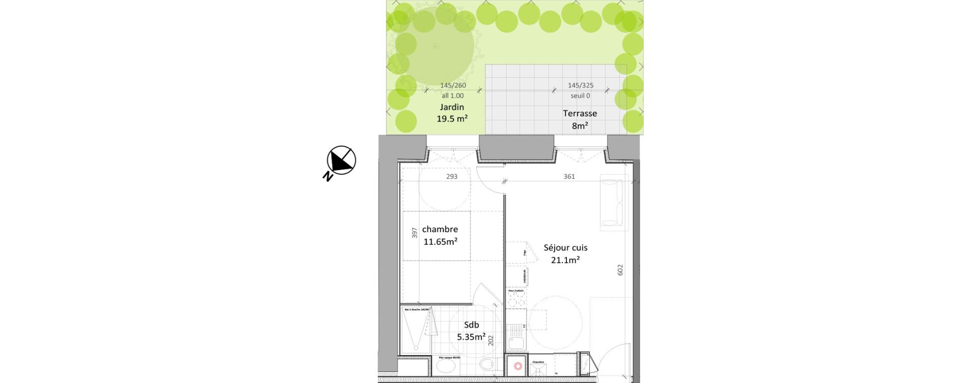 Appartement T2 de 38,10 m2 &agrave; Vernon Centre