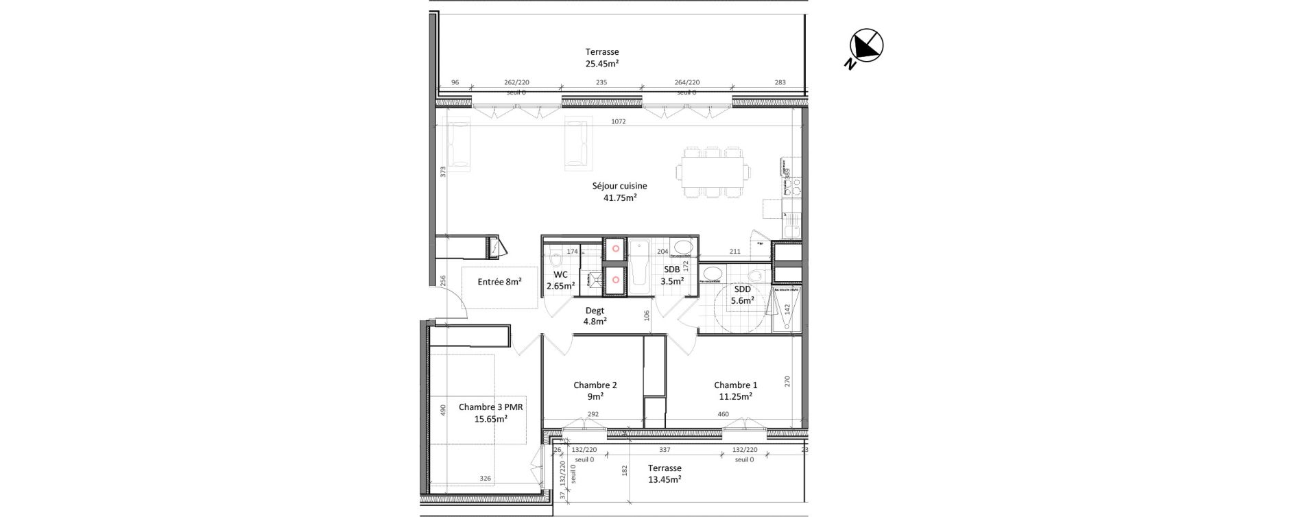 Appartement T4 de 102,20 m2 &agrave; Vernon Centre