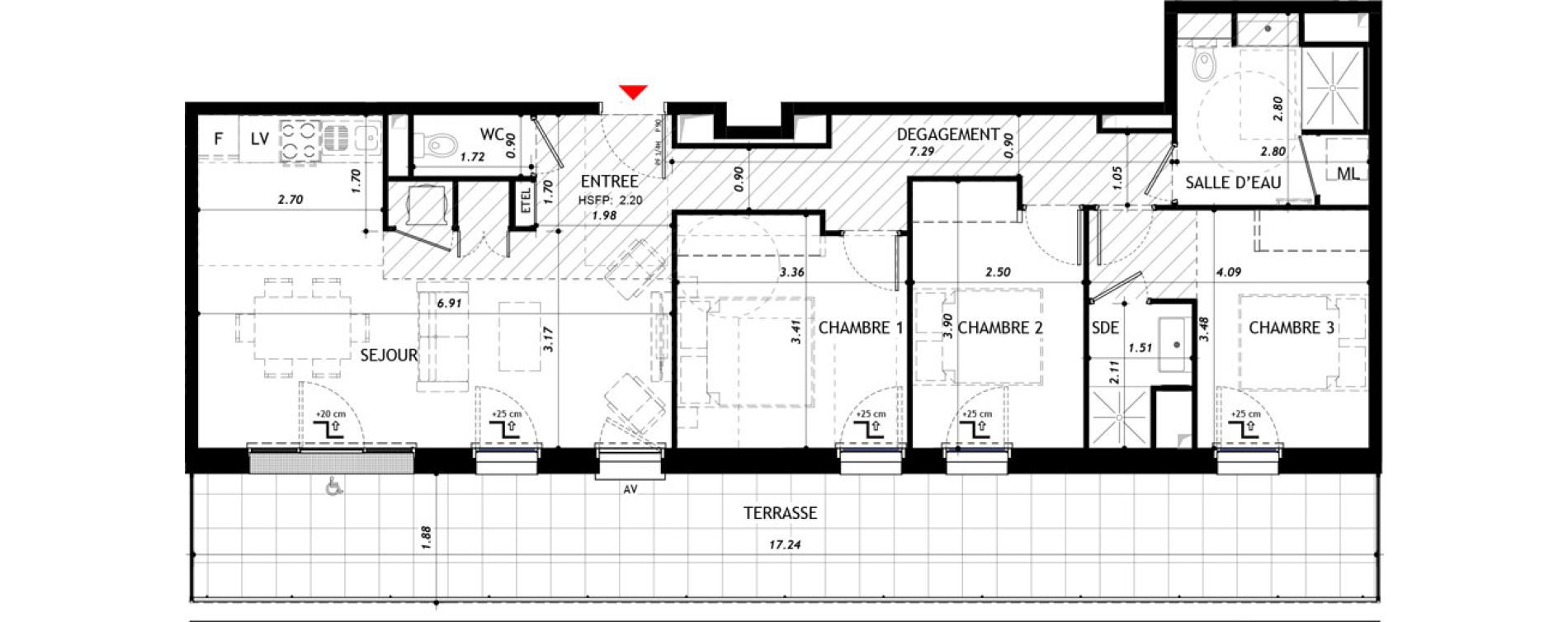 Appartement T4 de 81,67 m2 &agrave; Vernon Centre