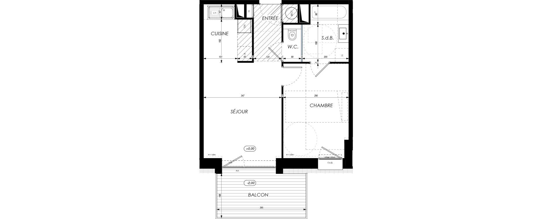 Appartement T2 de 42,31 m2 &agrave; Agon-Coutainville Centre