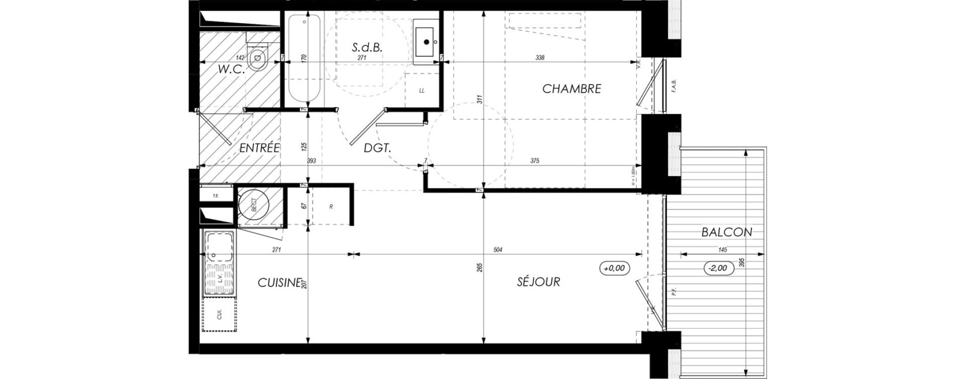 Appartement T2 de 43,92 m2 &agrave; Agon-Coutainville Centre