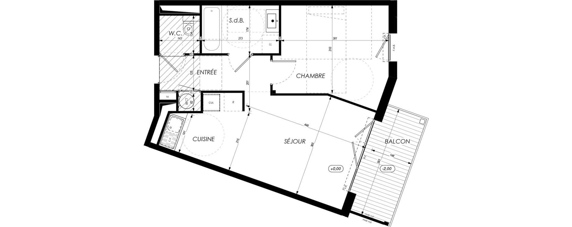 Appartement T2 de 45,01 m2 &agrave; Agon-Coutainville Centre