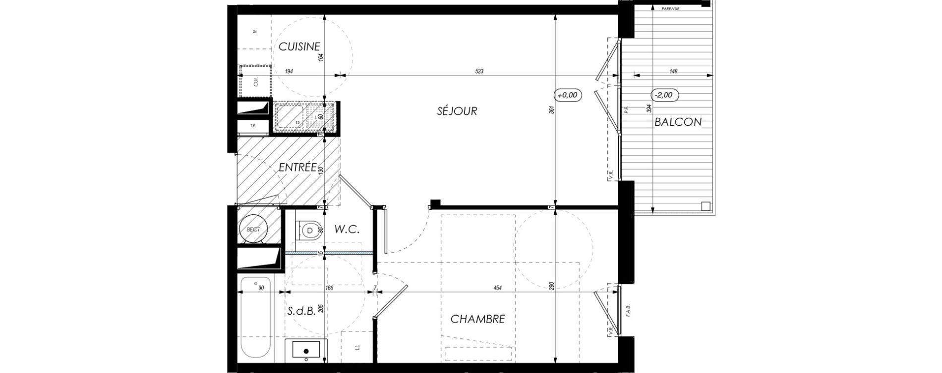 Appartement T2 de 45,30 m2 &agrave; Agon-Coutainville Centre