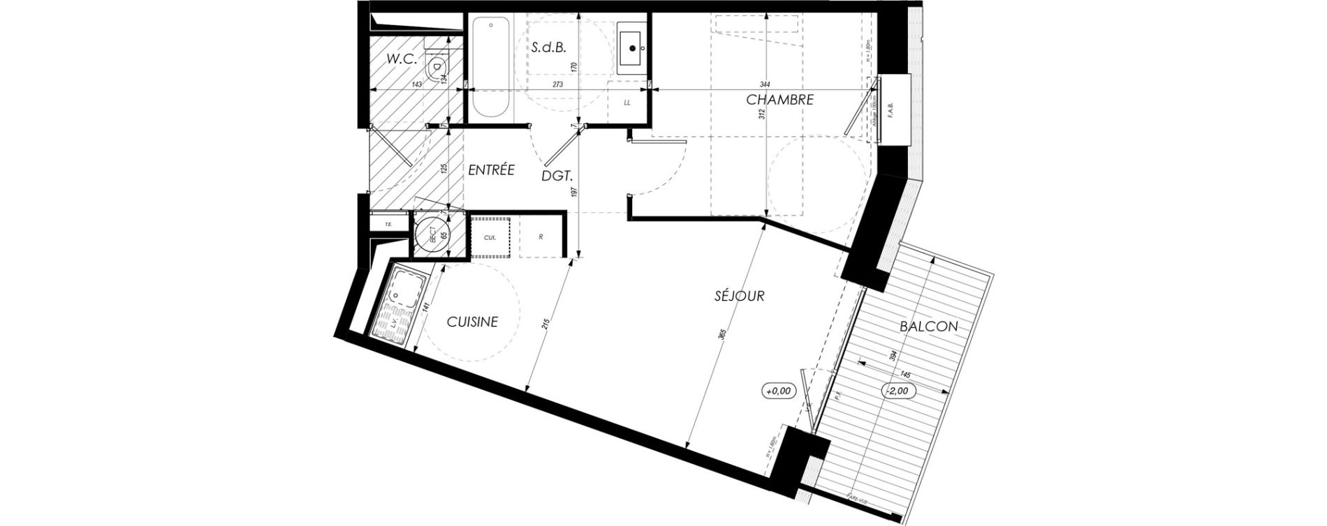 Appartement T2 de 42,65 m2 &agrave; Agon-Coutainville Centre