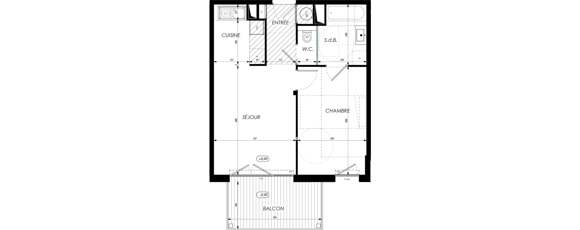 Appartement T2 de 44,26 m2 &agrave; Agon-Coutainville Centre
