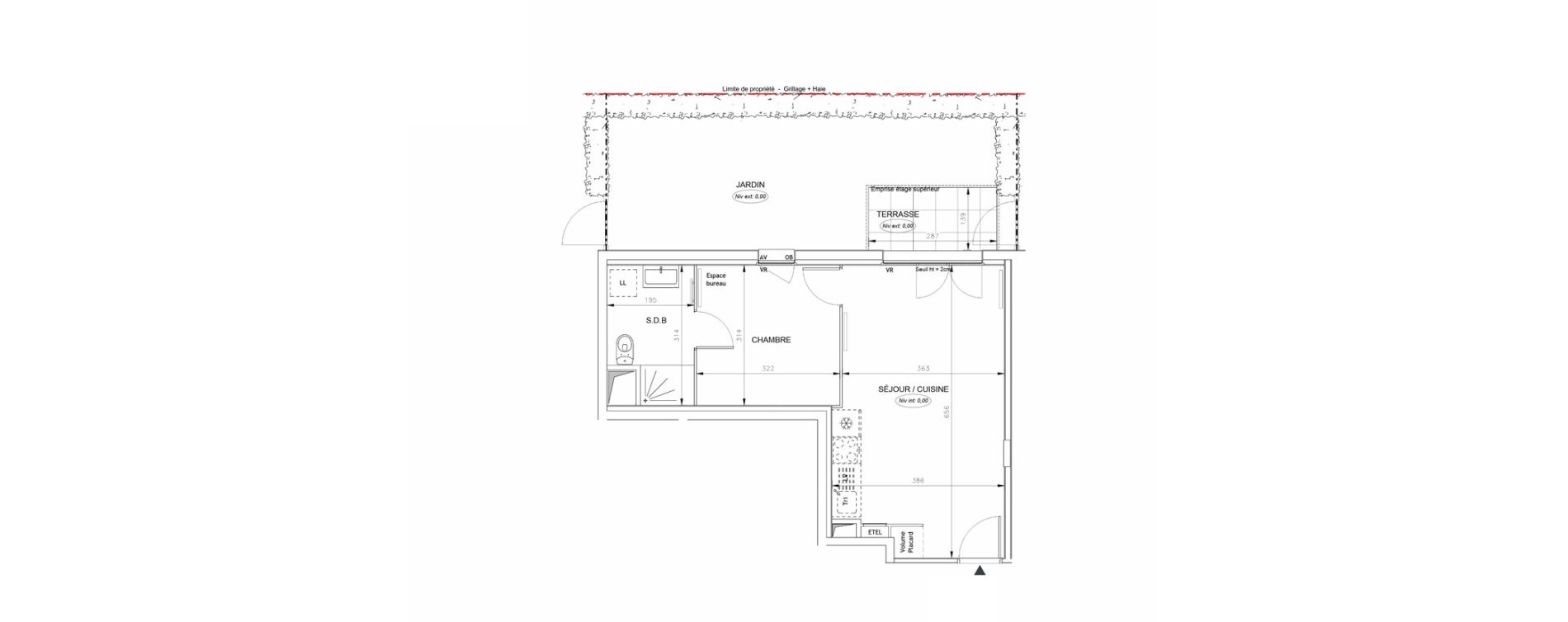 Appartement T2 de 39,01 m2 &agrave; Barneville-Carteret Centre