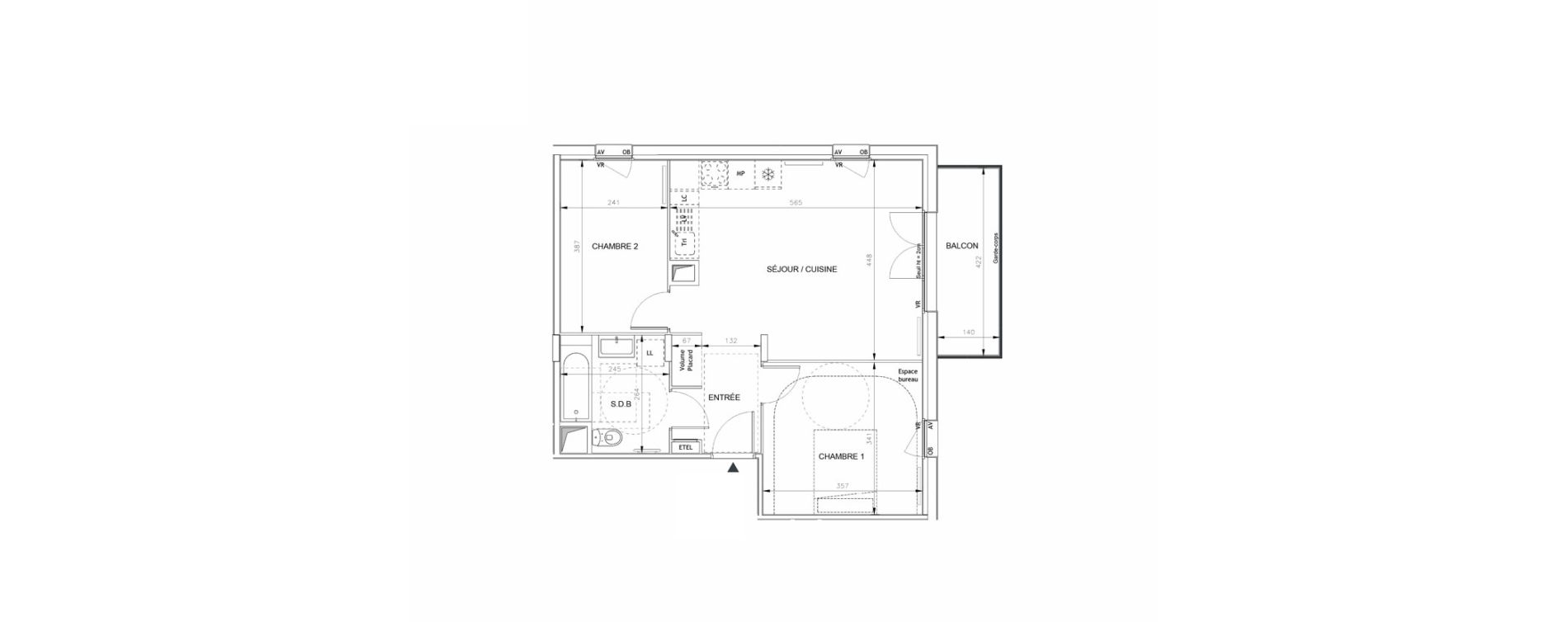 Appartement T3 de 56,13 m2 &agrave; Barneville-Carteret Centre