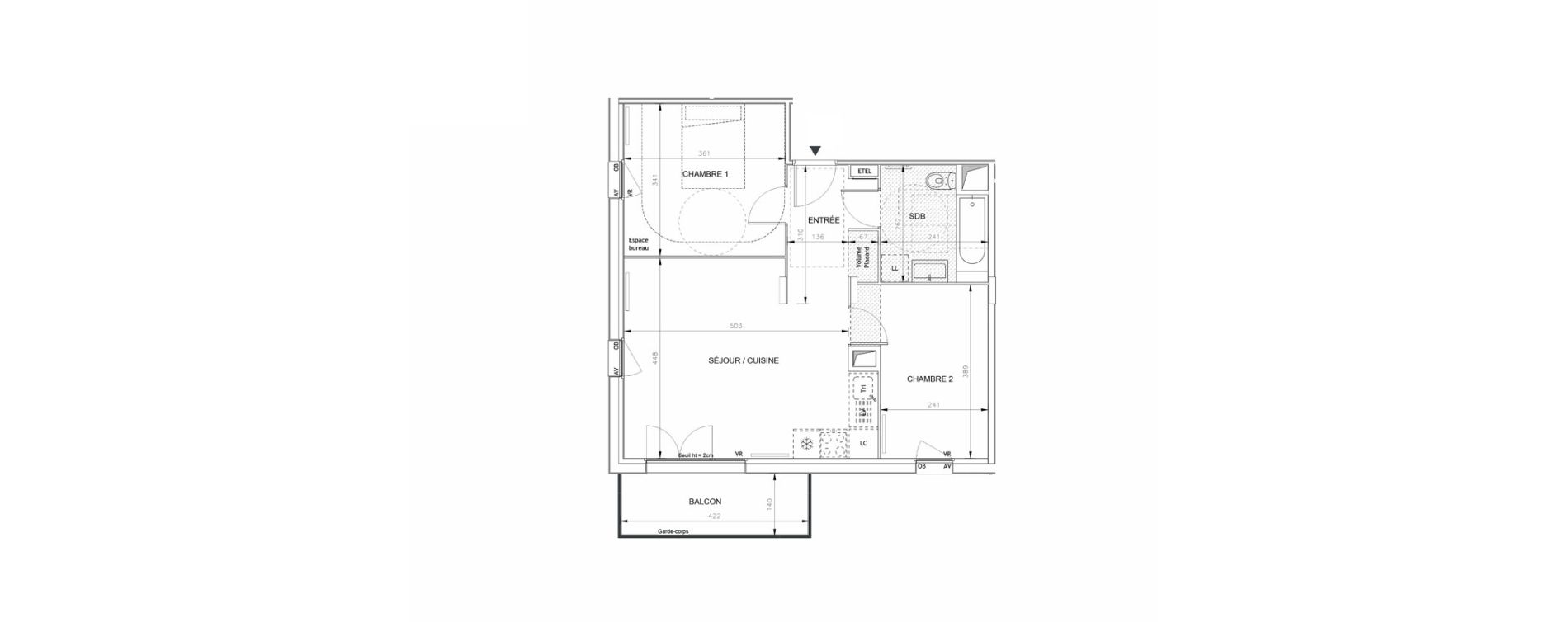 Appartement T3 de 56,47 m2 &agrave; Barneville-Carteret Centre