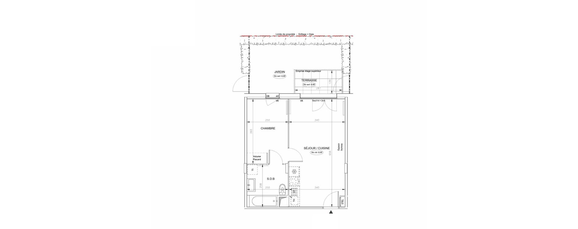 Appartement T2 de 37,80 m2 &agrave; Barneville-Carteret Centre