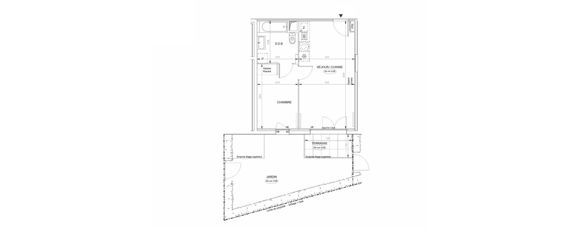 Appartement T2 de 37,81 m2 &agrave; Barneville-Carteret Centre