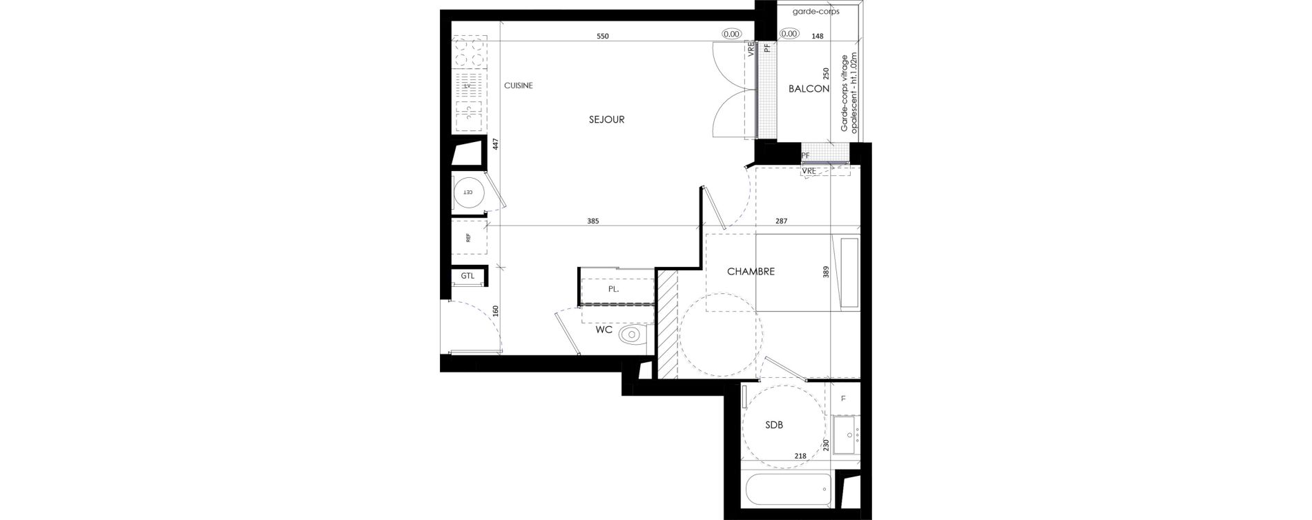 Appartement T2 de 45,20 m2 &agrave; Barneville-Carteret Centre