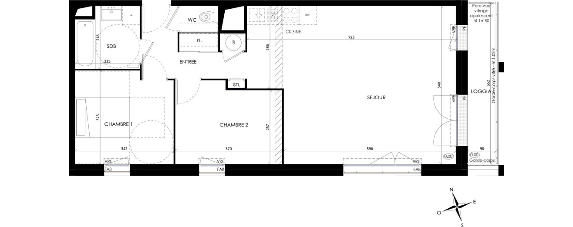 Appartement T3 de 69,70 m2 &agrave; Barneville-Carteret Centre