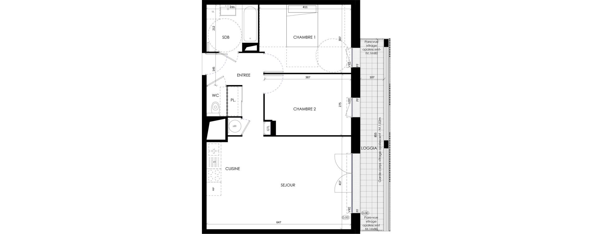 Appartement T3 de 62,50 m2 &agrave; Barneville-Carteret Centre