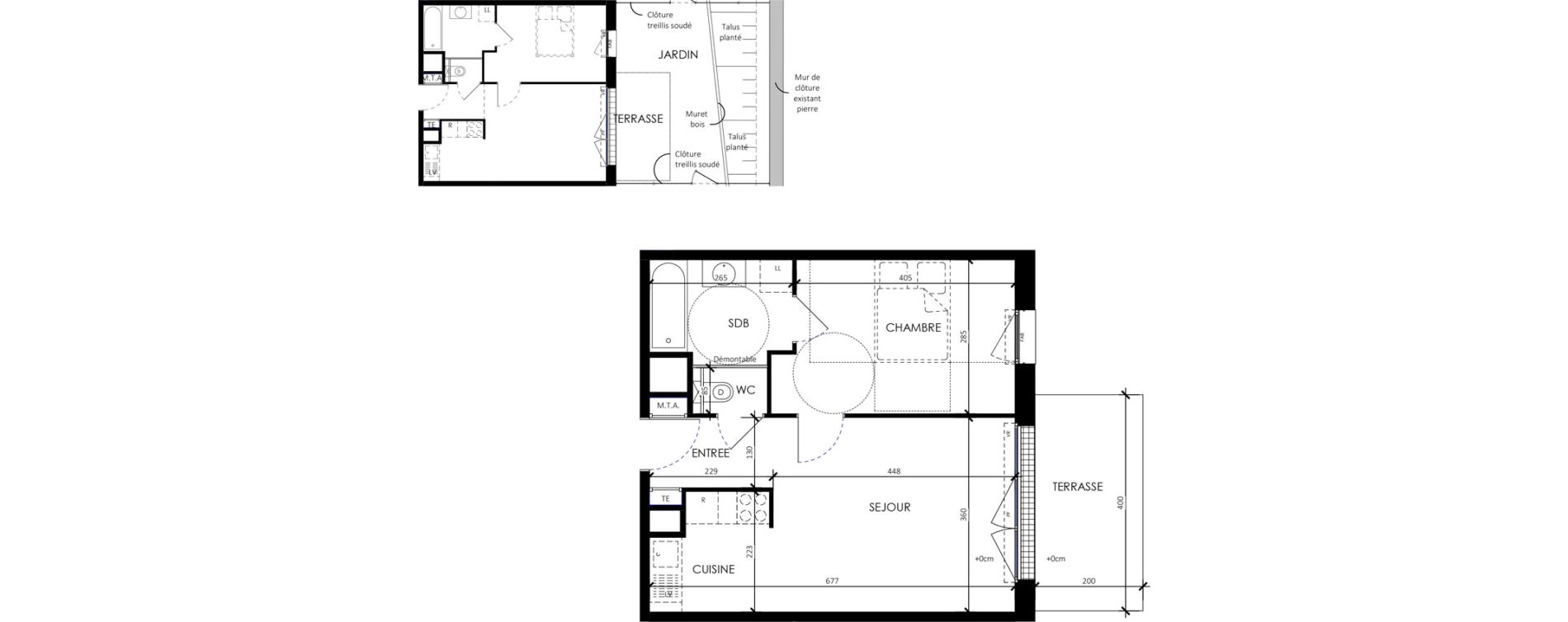 Appartement T2 de 41,68 m2 &agrave; Barneville-Carteret Centre