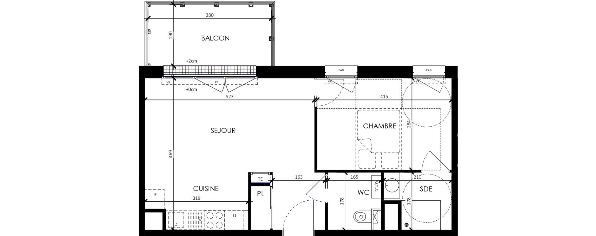 Appartement T2 de 42,26 m2 &agrave; Barneville-Carteret Centre